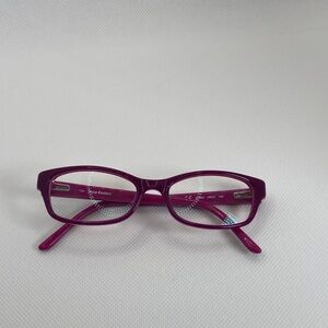 Kid Girl Juicy Couture Chic And Elegante Dark Pink Eyeglasses Frame